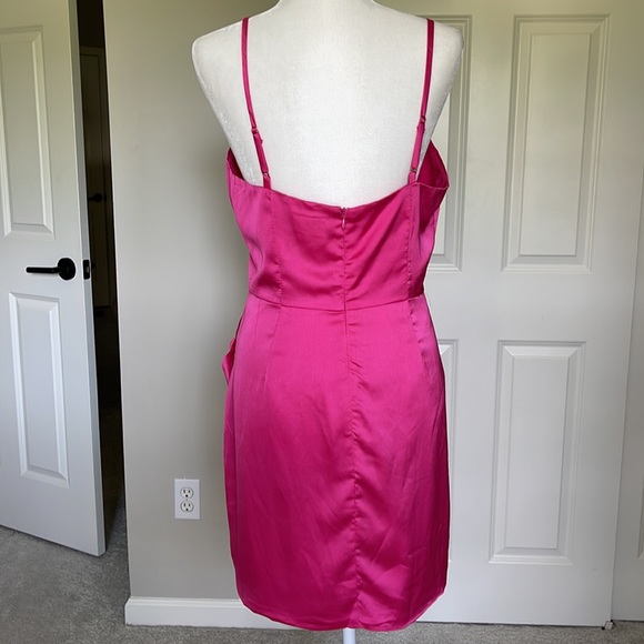 Showpo Elbereth Satin Pink Dress - Picture 8 of 13